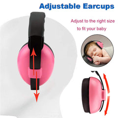 Alitamei baby ear protection headphones side view, adjustable headband for secure, comfortable wear.