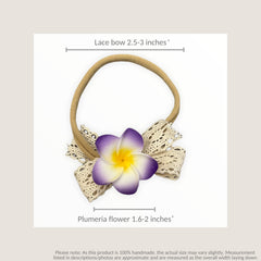 All Things Lani plumeria headband in sunset, perfect for coordinating outfits.