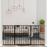 AllaiBB triple-lock baby gate demonstrates sturdy, secure protection for doorways.