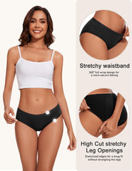 AllBASE underwear with waterproof gusset for leak protection on heavy days.