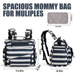 ALLCAMP diaper bag backpack with water-resistant fabric for easy cleaning and travel days.