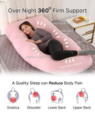 ALLOPERA removable velvet cover on pink pillow for simple cleaning and care.