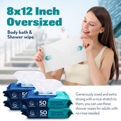 AllSett Health adult wipe with Aloe Vera and Vitamin E for gentle cleansing.