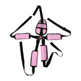 Alovexiong pink universal five-point harness on a baby seat for secure travel.