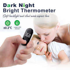 Aloway infrared thermometer gun with ergonomic handle for one-handed use.