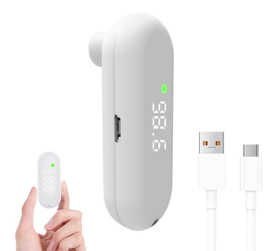 Aloway rechargeable forehead thermometer no touch readings for hygienic checks