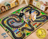 AlphabetAcre race track rug with realistic 3D design for immersive car play