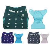 ALVA diaper cover showing hip and crossover snaps for secure fit