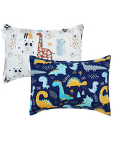 ALVABABY toddler pillowcase 2-pack close-up shows soft cotton knit for sensitive skin.