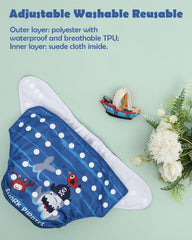 ALVABABY two 3-layer microfiber inserts provide adjustable absorbency.