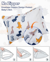 ALVABABY 12x22 travel-friendly pillowcase fits travel pillows