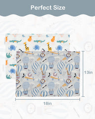 ALVABABY two-pack pillowcases keep pillows clean during travel and naps.