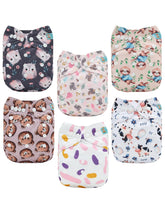 ALVABABY baby cloth diaper six-pack front view for reusable care