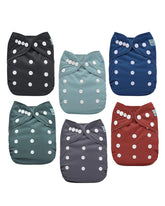 ALVABABY diaper pack with six reusable diapers for economical daily use