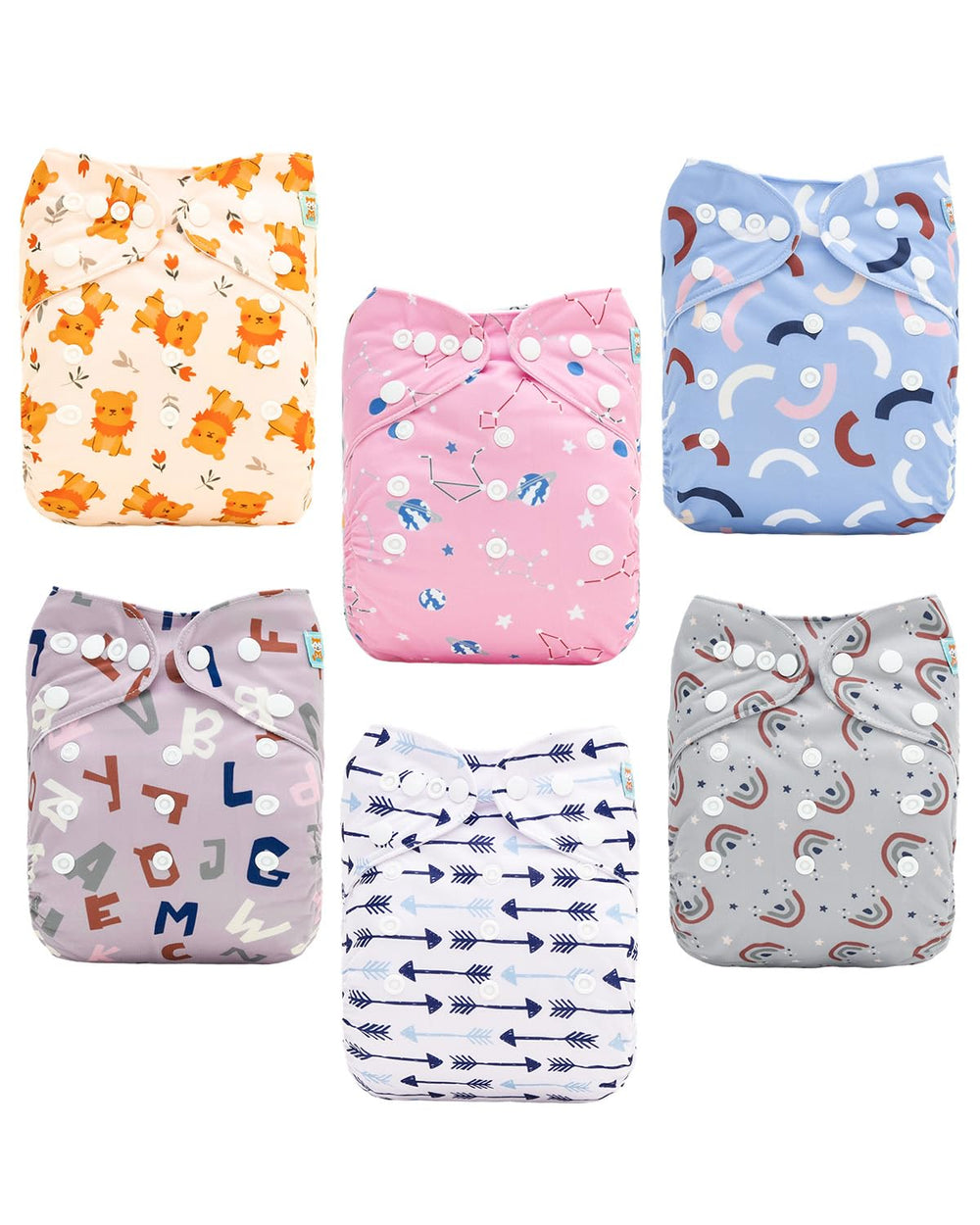 ALVABABY diaper shell with waterproof outer for leak protection and durability