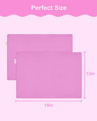 ALVABABY envelope closure pillowcase in pink, easy to use.