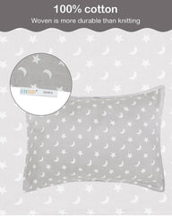 ALVABABY pillowcase fits 13x18 or 12x16 pillows, perfect for travel and nap-time comfort.