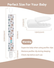 ALVABABY pacifier clip cute animals design helps on the go access.