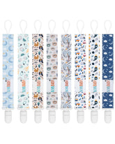ALVABABY pacifier clip with floral design keeps pacifier secure and handy.