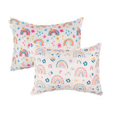 ALVABABY rainbow-pattern toddler pillow cover fits 13x18, soft breathable fabric for cozy naps.