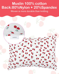 ALVABABY pillowcase back panel shows stretchy nylon-spandex for secure fit