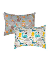 ALVABABY dinosaur-pattern pillowcase for soft, breathable toddler sleep