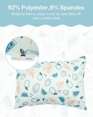 ALVABABY pillowcase with envelope closure keeps pillows neatly covered.