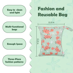 ALVABABY waterproof cloth diaper bag protects clothes from leaks during travel.