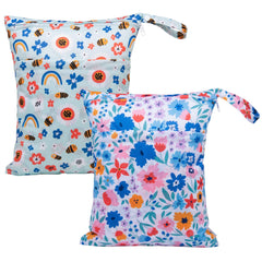 ALVABABY wet/dry bag with two zippers keeps wet and dry items separate.