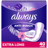 Always Anti-Bunch Xtra Protection daily liners outer-pack for all-day freshness