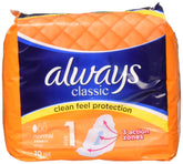 Always Classic Clean Feel Protection 10 Normal pads packaging view for daily comfort.