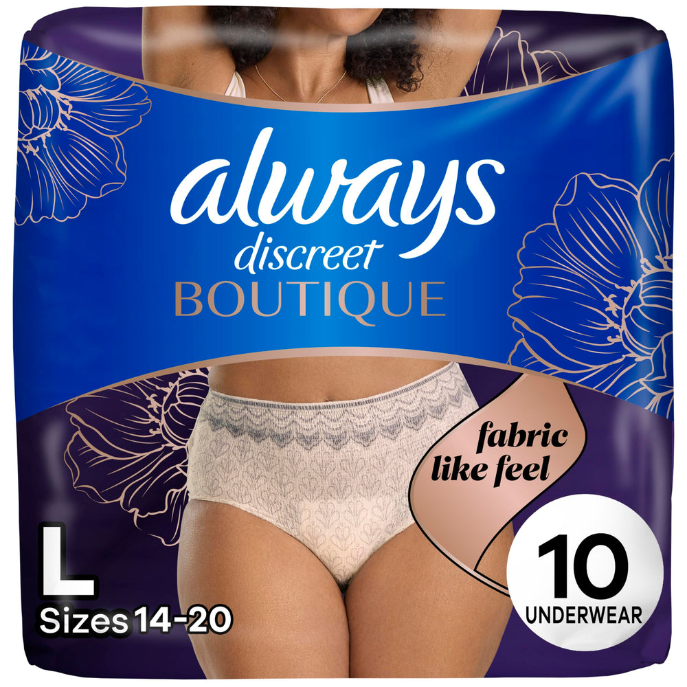 Always Discreet Boutique Rosy underwear looks and feels like real underwear