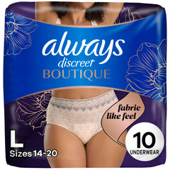 Always Discreet Boutique Rosy underwear looks and feels like real underwear