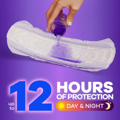 Always Discreet RapidDry core keeps skin dry by absorbing leaks quickly.