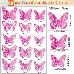 AM AMAONM 3D butterfly style2 wall art for nurseries and classrooms