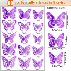 AM AMAONM 3D butterfly wall decor showcases layered butterflies for nursery decor