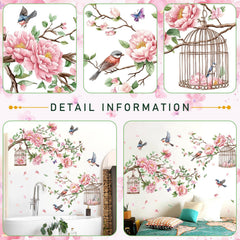 amaonm pink peony wall decal adds soft color and whimsy to nurseries