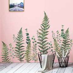AM AMAONM wall sticker set decorating living room with greenery