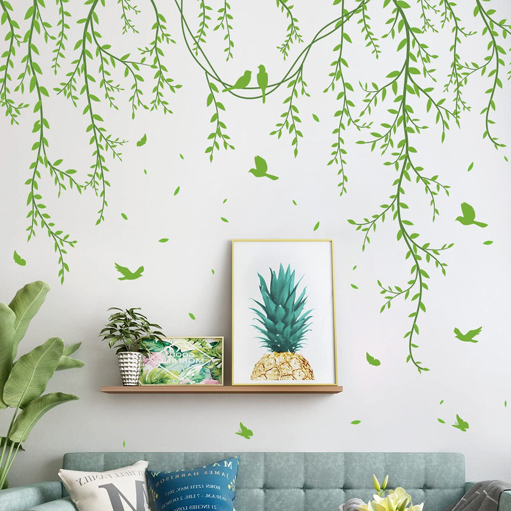 AM AMAONM removable hanging vine decal on smooth wall for lively nursery decor