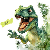AM AMAONM removable T-Rex green wall decal, two large panels for flexible layouts