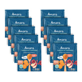 Amara organic baby food Stage 2 sweet potato raspberry pouch front, on-the-go nourishment.