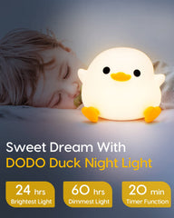 Amaredom DoDo Duck Night Light is pet-friendly and durable for everyday use.