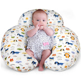 AMASKY nursing pillow with dog pattern offers cozy cream aesthetics for feeding sessions