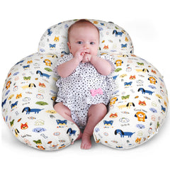 AMASKY nursing pillow with dog pattern offers cozy cream aesthetics for feeding sessions