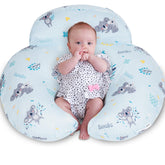 AMASKY nursing pillow with ergonomic design supporting mom and baby during feeding.