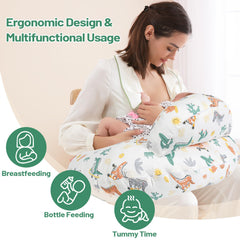 Wide arm support on AMASKY pillow cushions during nursing