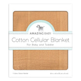 Amazing Baby Cellular Blanket in 100% cotton for breathable baby comfort.