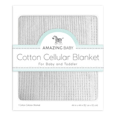 Amazing Baby cellular blanket knit closeup showing breathable cotton texture for gentle warmth.