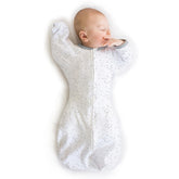 Amazing Baby Transitional Swaddle Sack arms up sleeves promotes safer sleep and self-soothing.