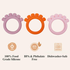 AmazingM baby gift teether pink, ideal for baby shower and first-year gifting